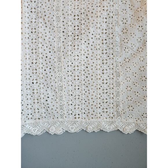 NWT Doen Persephone Embroidery Midi Dress Sz S Ivory Magnolia Semi Sheer #2J426 - Picture 13 of 15